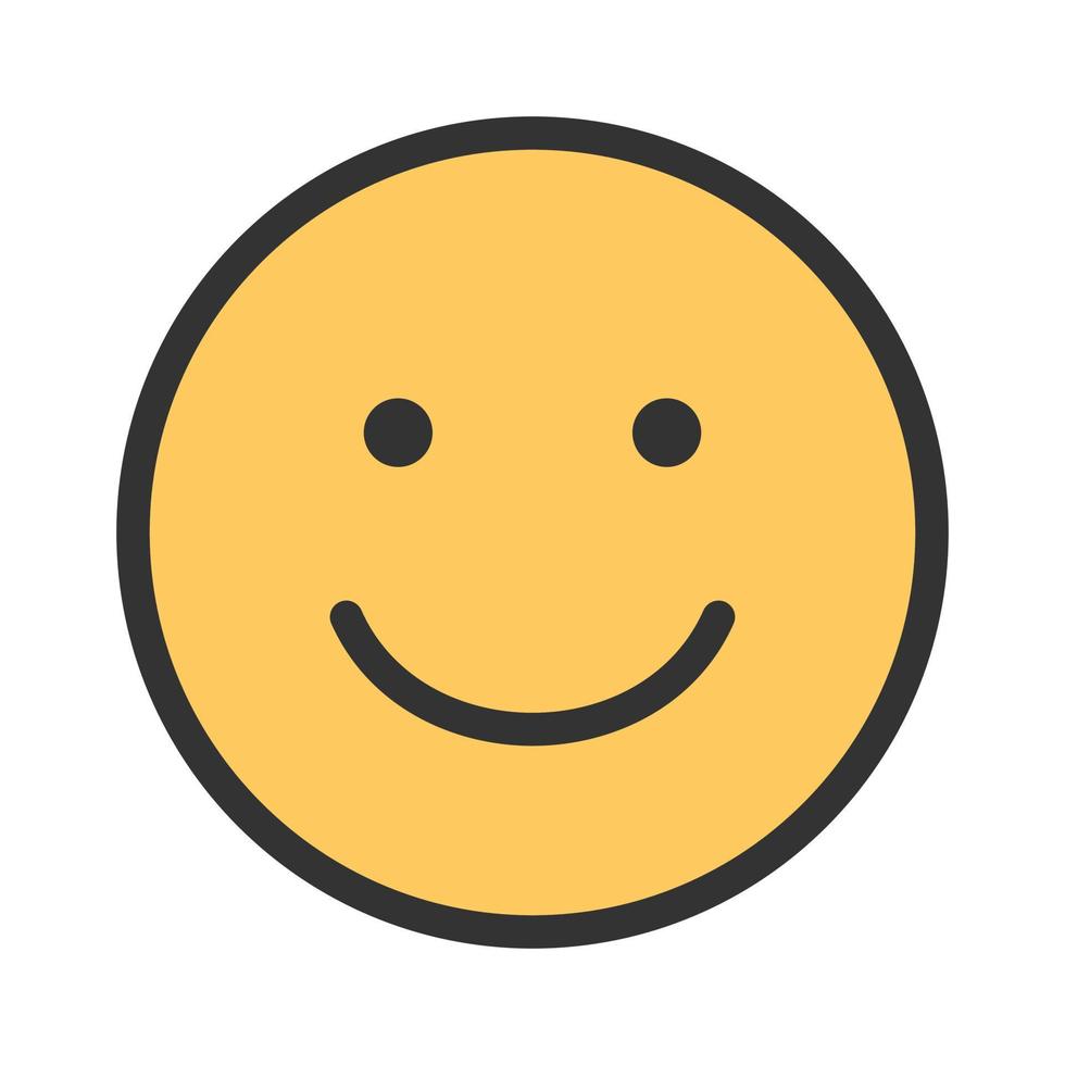 happy customer filled line icon vector